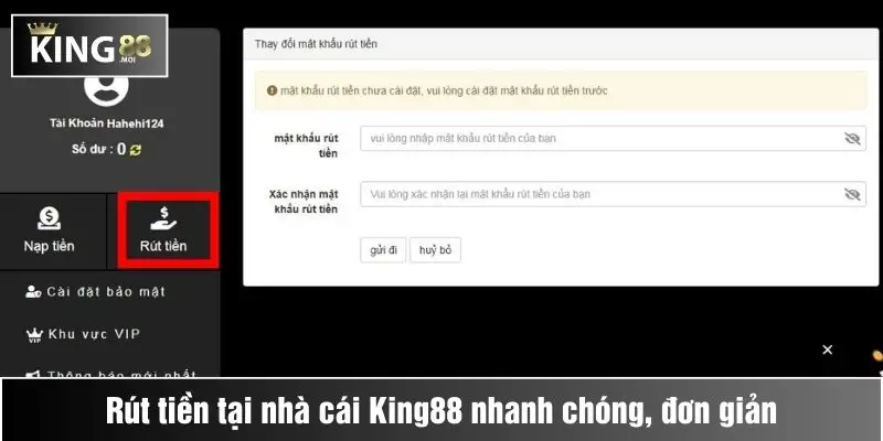 Nhà cái hỗ trợ cược thủ rút tiền nhanh chóng, an toàn